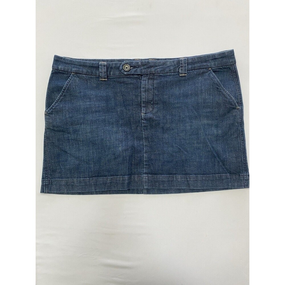 GAP Denim Mini Skirt Women's Size 18 Dark Wash Stretch Blue Cotton Blend Y2K